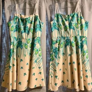 Butterfly print pinup sun dress